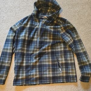 O'Neill Blue and Gray Plaid Hoodie